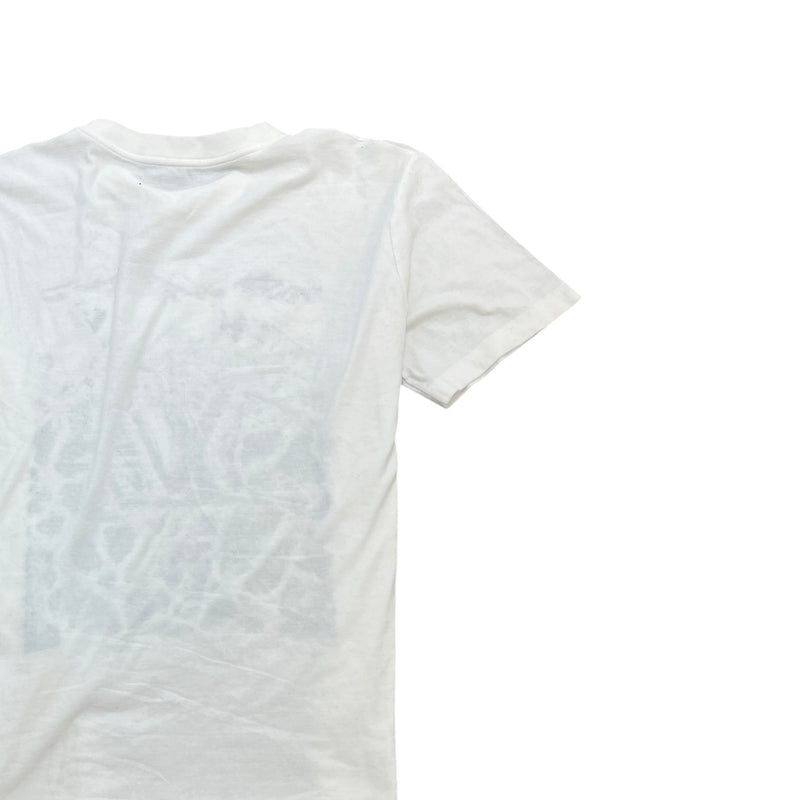 Men's Velvet Jacquard T-Shirt White Size XL