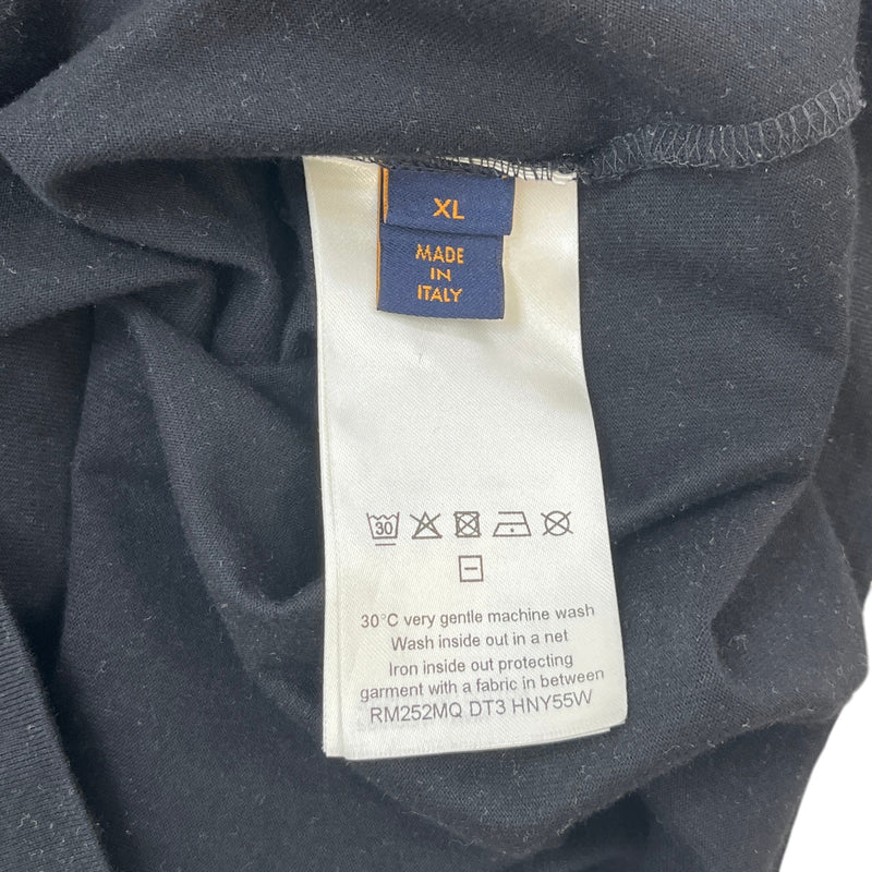 Men's Embossed LV T-Shirt Black Size XL