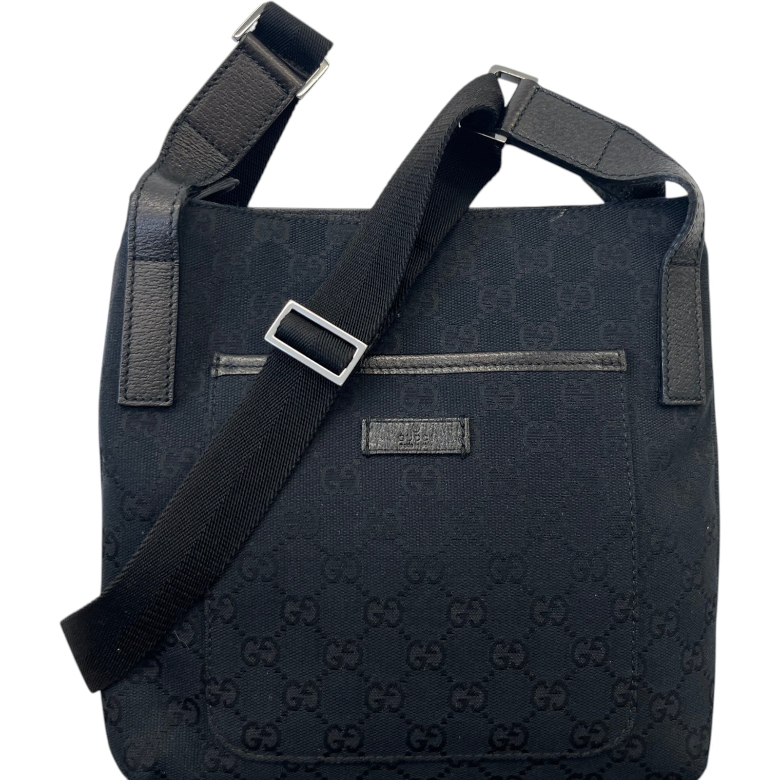 Men's Gg Supreme Messenger Bag Black - Photo 1