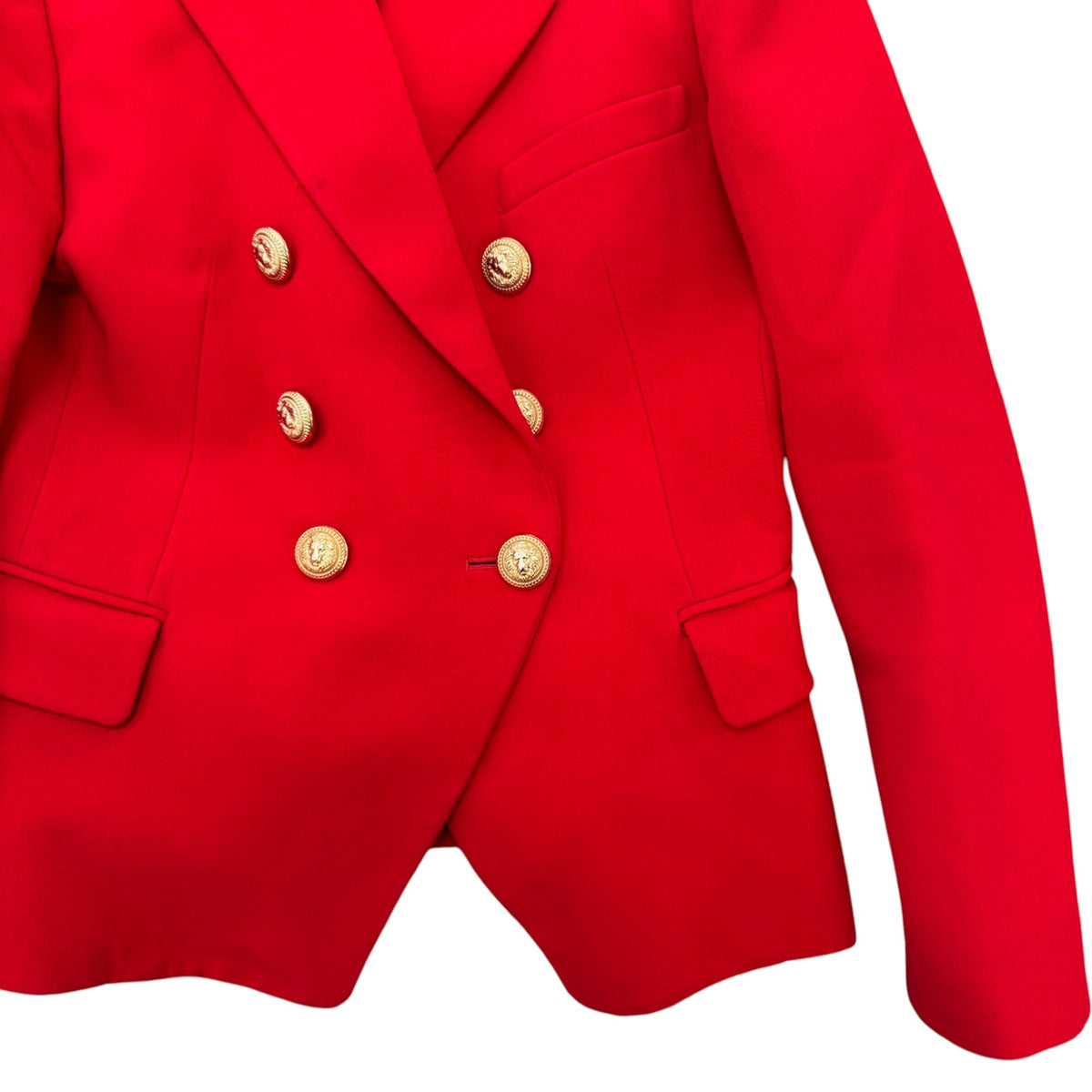 Women's Double Breasted Blazer Jacket Red Size M / UK 10 - Photo 4