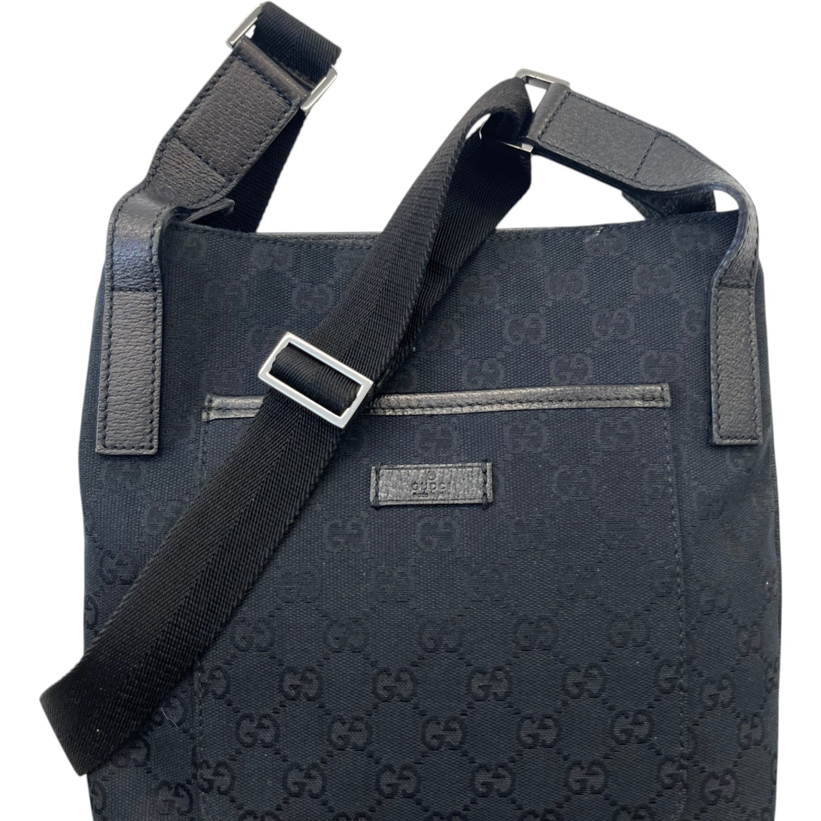 Men's Gg Supreme Messenger Bag Black - Photo 7