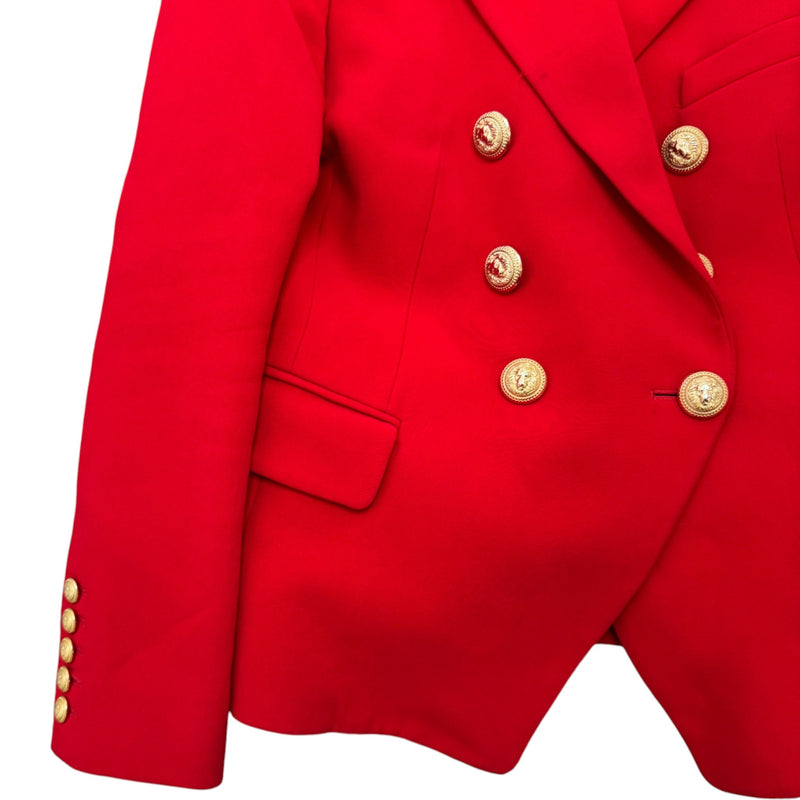 Women's Double Breasted Blazer Jacket Red Size M / UK 10