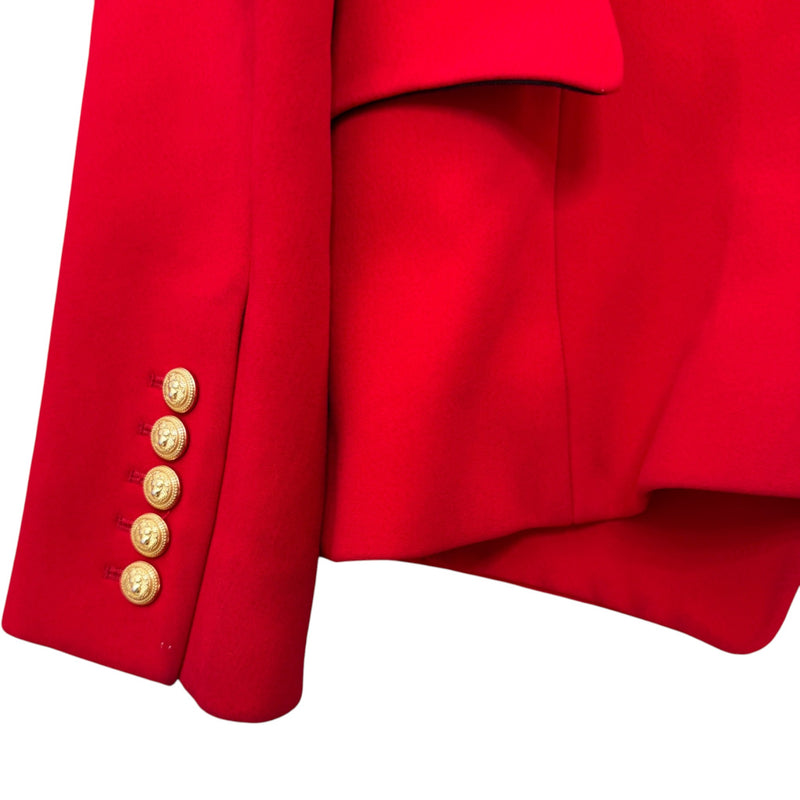 Women's Double Breasted Blazer Jacket Red Size M / UK 10