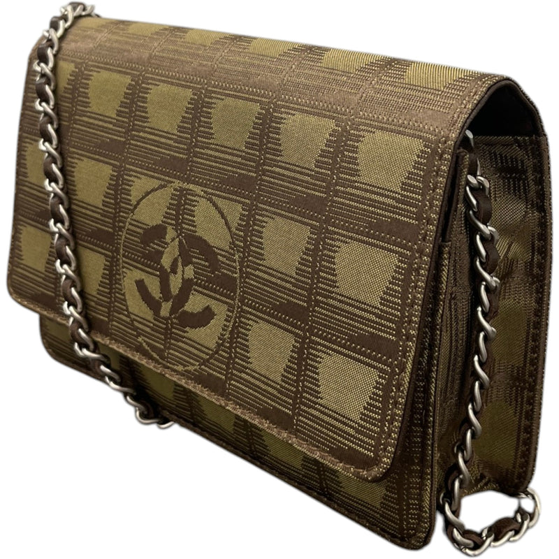 Women's New Travel Line Wallet On Chain Bag Brown