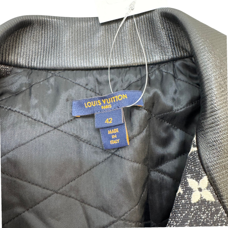 Women's Monogram Jacquard Bomber Jacket Black Size XL / UK 14