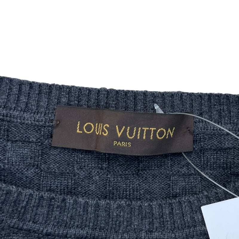 Men's Damier Signature Crewneck Jumper Grey Size M