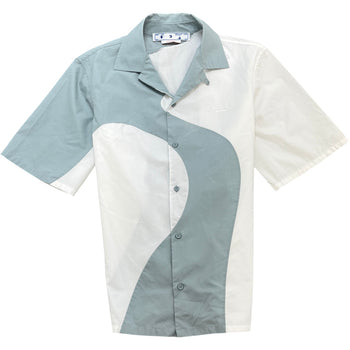Men's Organic Block Holiday Short Sleeve Shirt White Size M