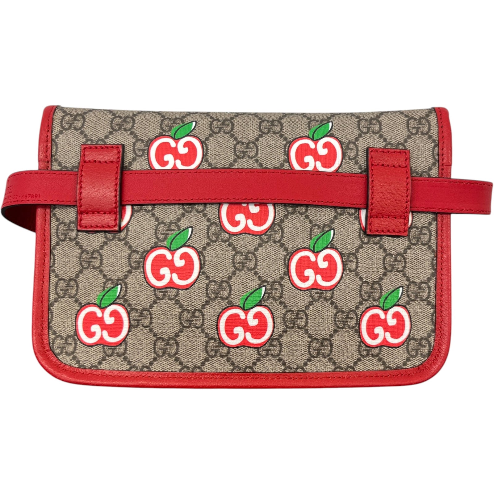 Women's Gg Supreme Apple Print Belt Bag Red - Photo 2