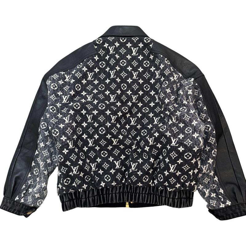 Women's Monogram Jacquard Bomber Jacket Black Size XL / UK 14