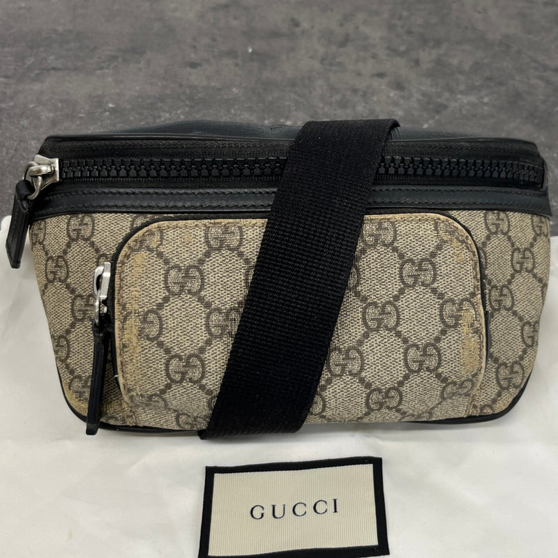 Men's Gg Supreme Belt Bag Black