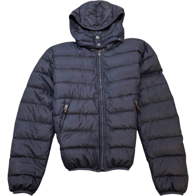 Men's Plaque Logo Down Jacket Navy Size XXL