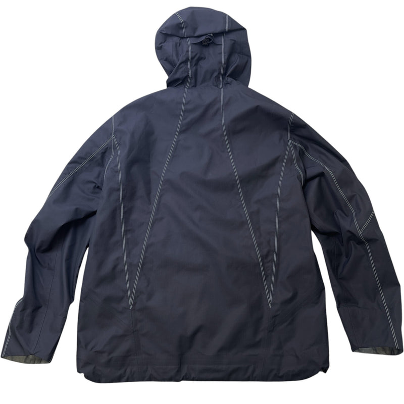 Men's Lv Frequency Technical Hooded Blouson Windbreaker Navy Size IT 52 / XL