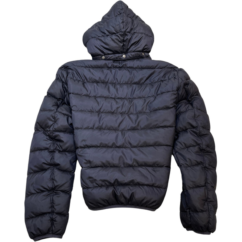 Men's Plaque Logo Down Jacket Navy Size XXL