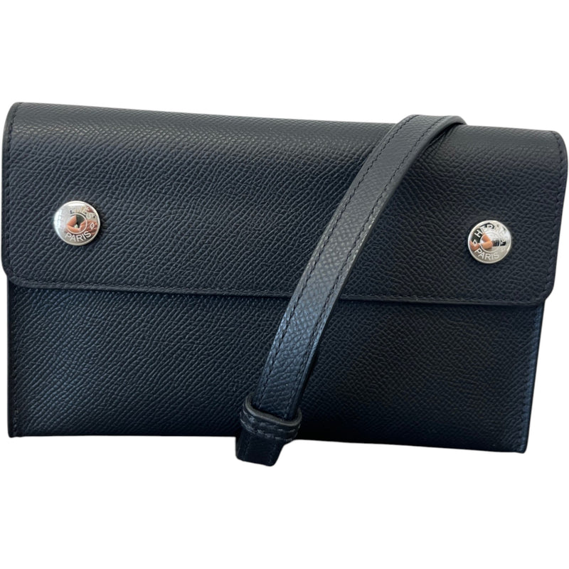 Women's Hermèsnap Wallet Bag Black