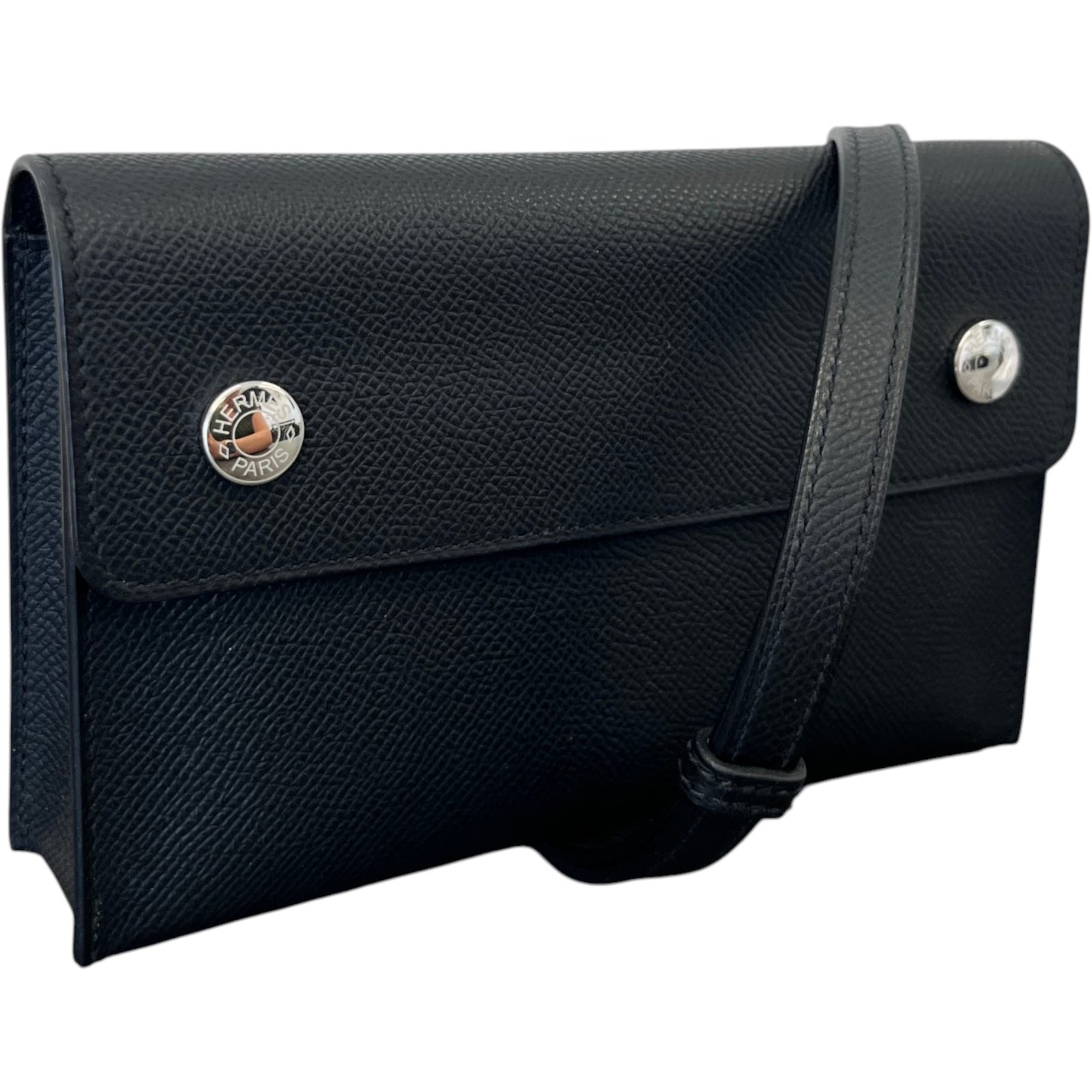Women's Hermèsnap Wallet Bag Black - Photo 4