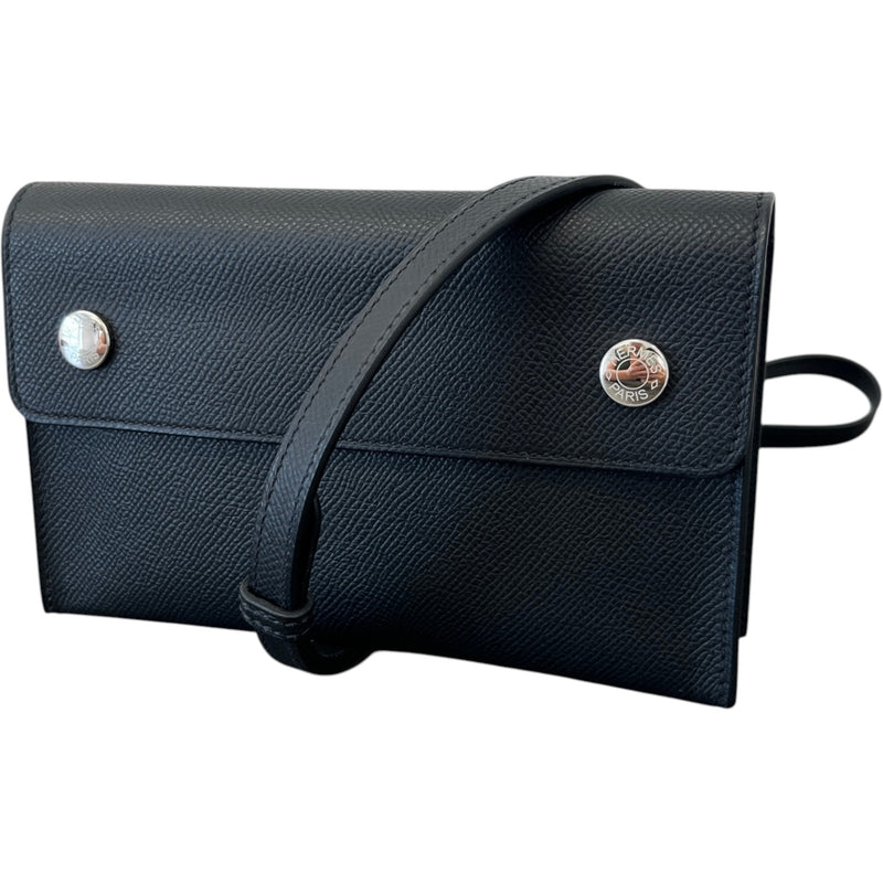 Women's Hermèsnap Wallet Bag Black