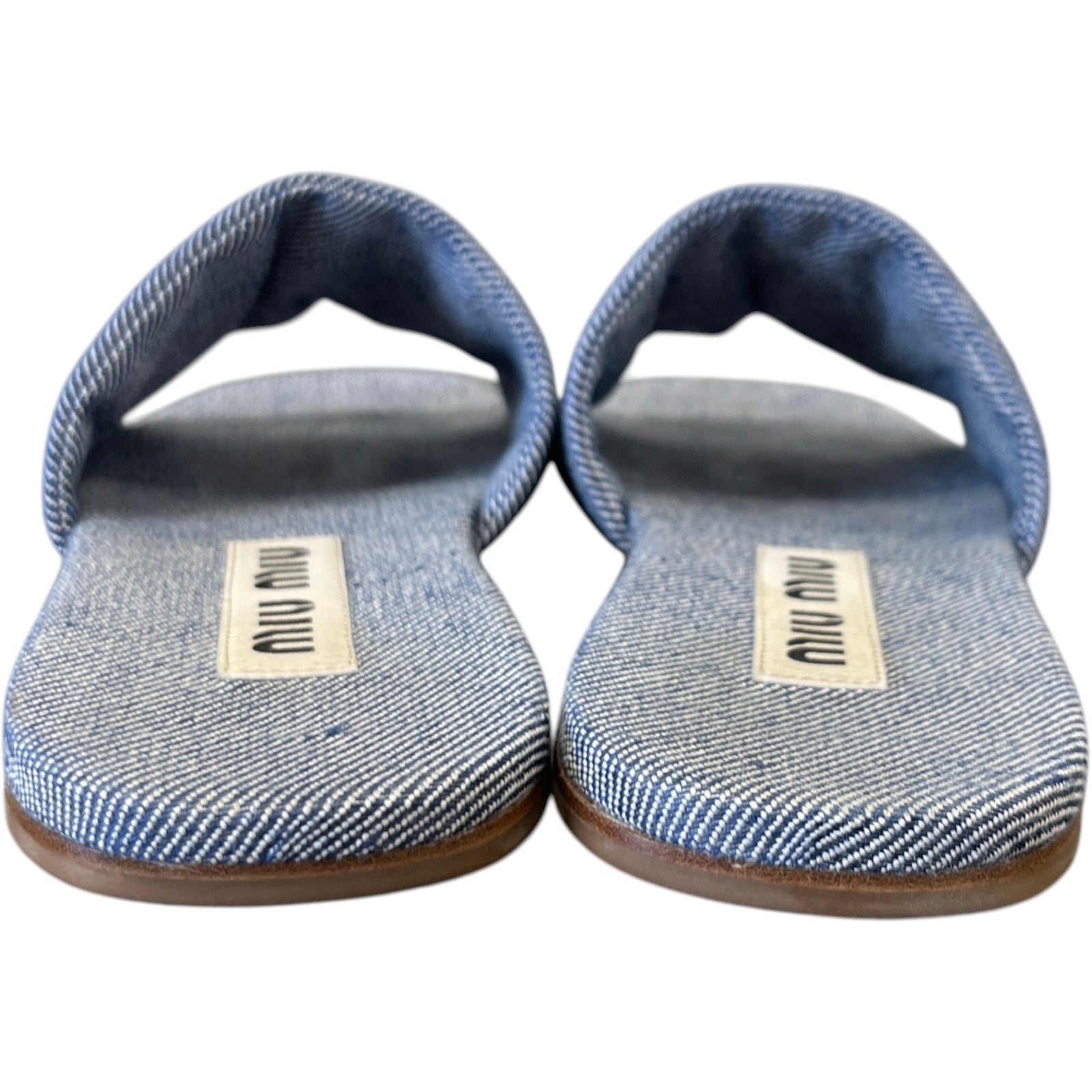 Women's Logo Jacquard Slides Blue Size UK 3 / EU 36 - Photo 7