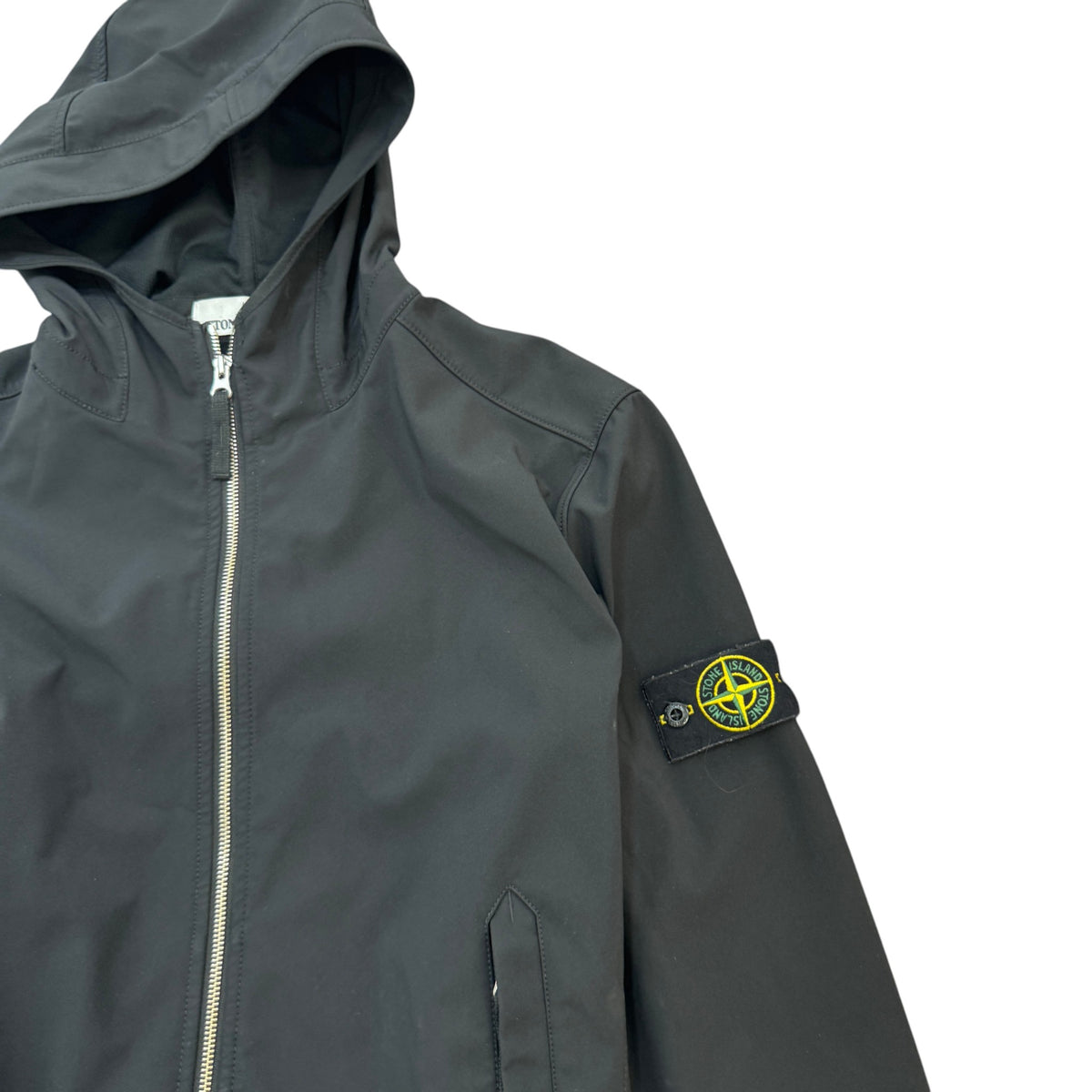 Men's Soft Shell-R Hooded Jacket Black Size XL - Photo 3