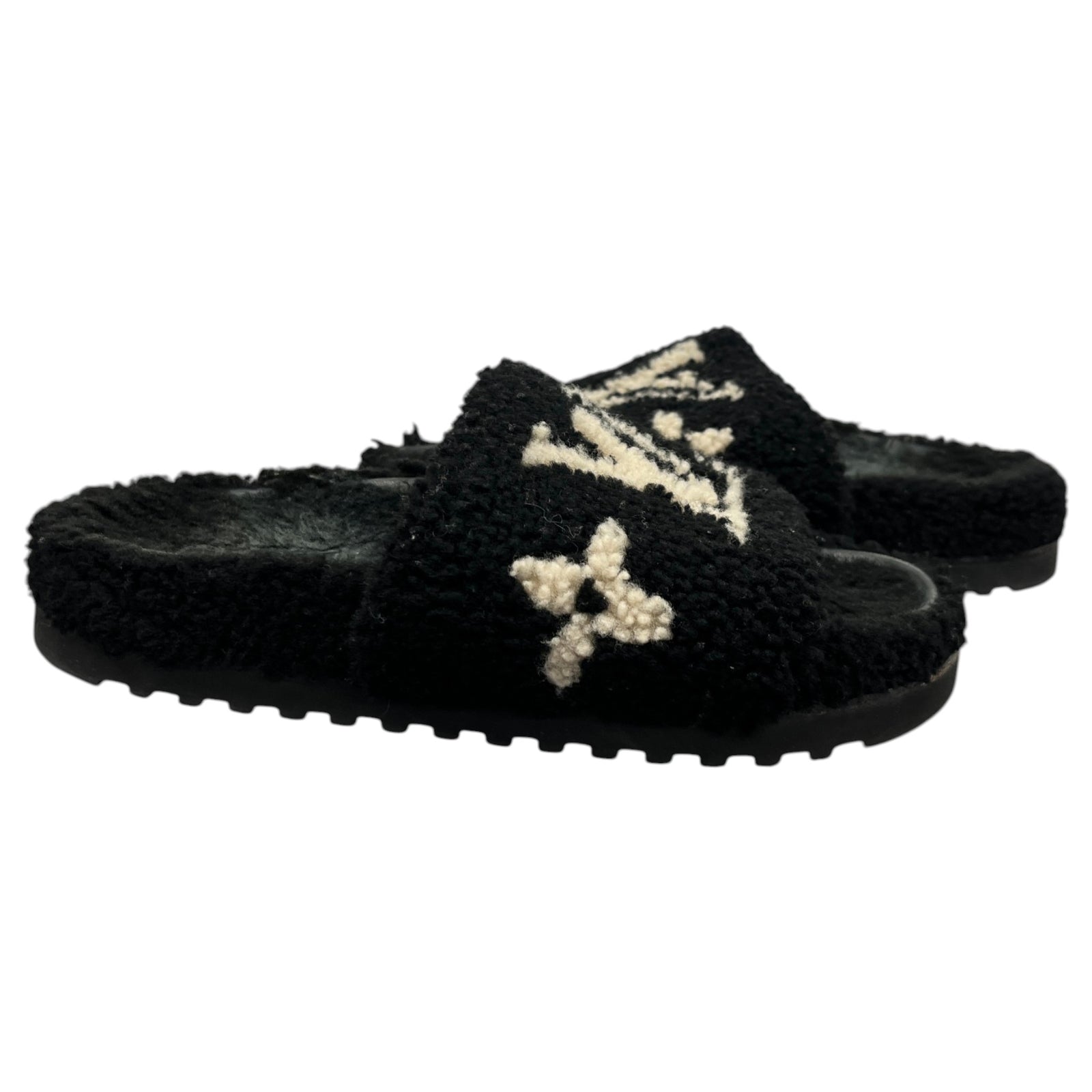 Women's Shearling Paseo Slides Black Size UK 6 / EU 39 - Photo 3