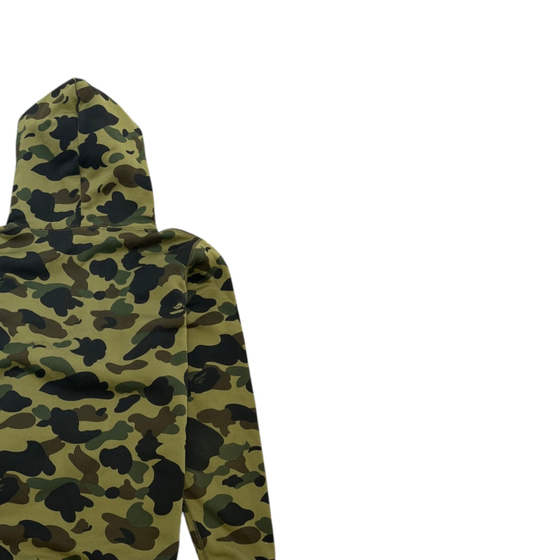 Men's Logo Print camo Hoodie Green Size S