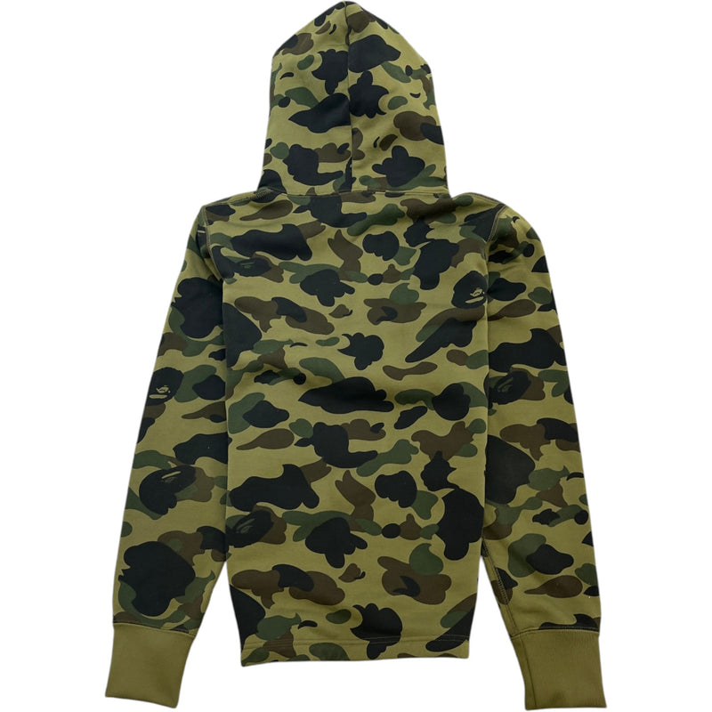 Men's Logo Print camo Hoodie Green Size S