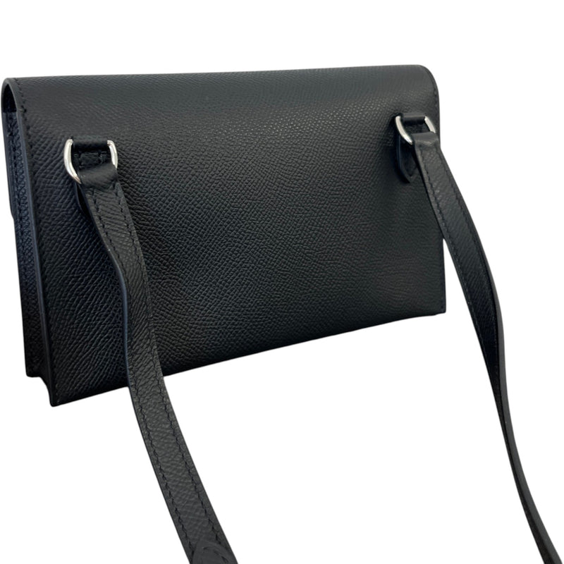 Women's Hermèsnap Wallet Bag Black