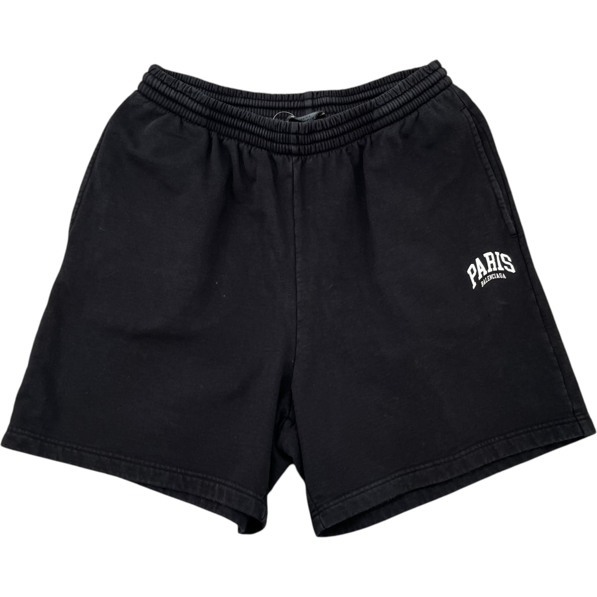 Men's Paris Logo Print Shorts Black Size S / W30 - Photo 1