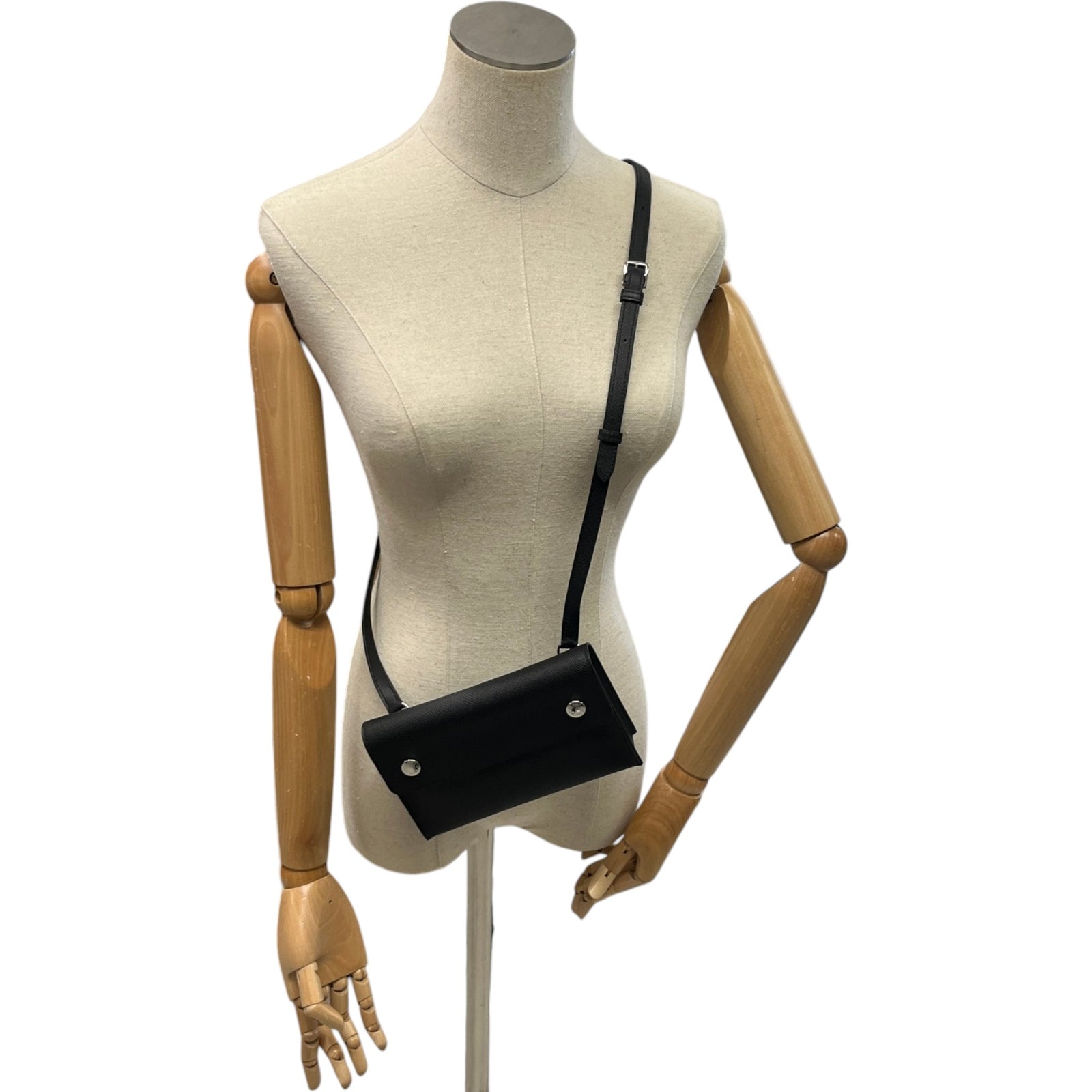 Women's Hermèsnap Wallet Bag Black - Photo 2
