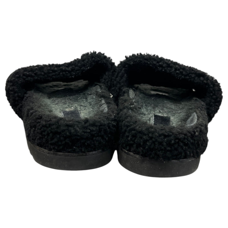 Women's Shearling Paseo Slides Black Size UK 6 / EU 39
