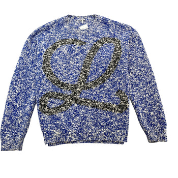 Men's Anagram Logo Intarsia Jumper Blue Size XXL