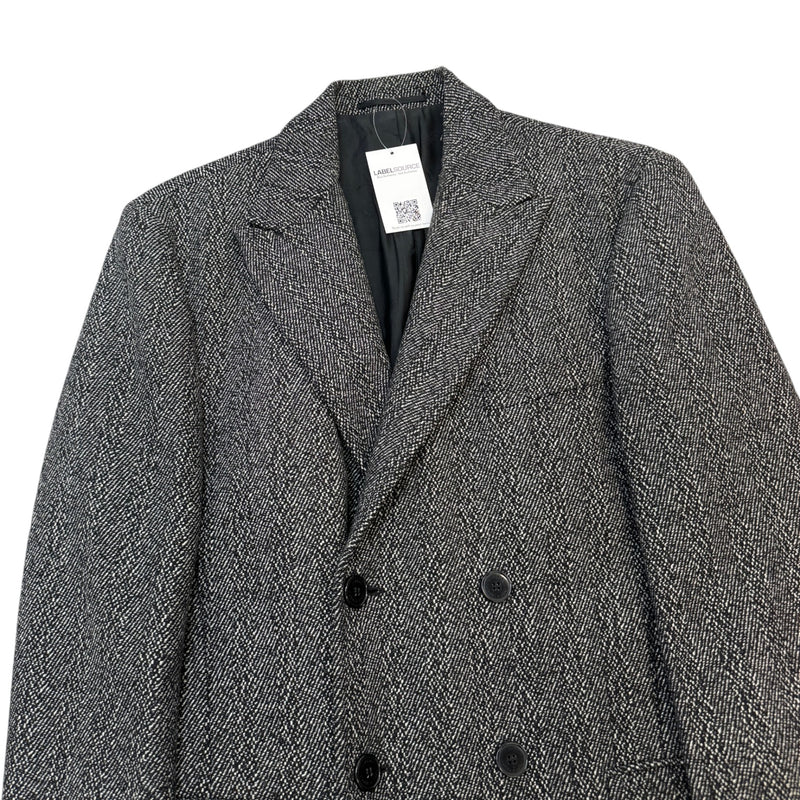 Men's Double Breasted Jacket Black Size XXL