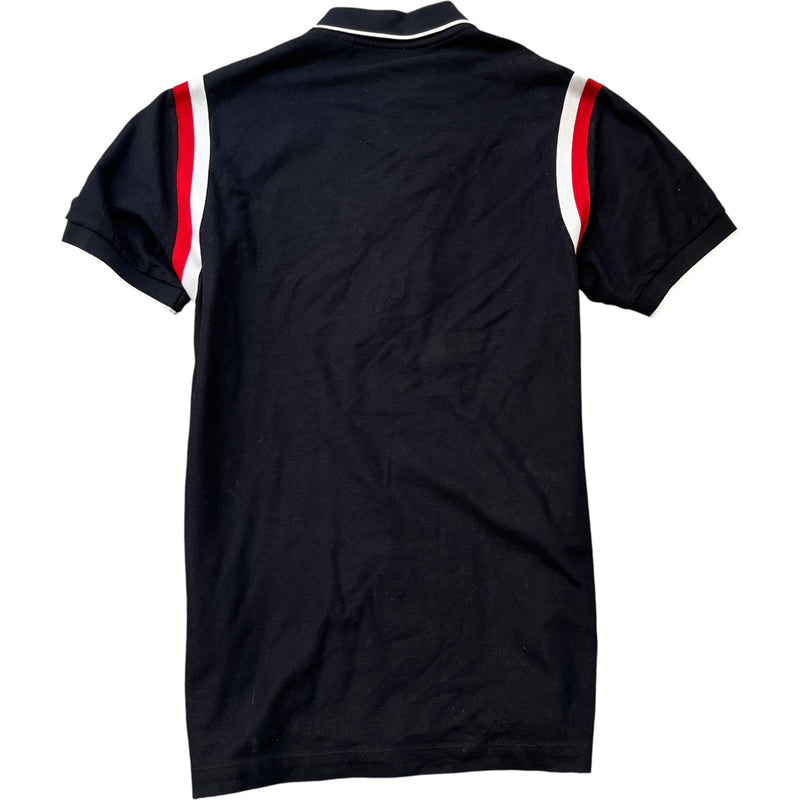 Men's Embroidered Logo Polo Shirt Black Size S