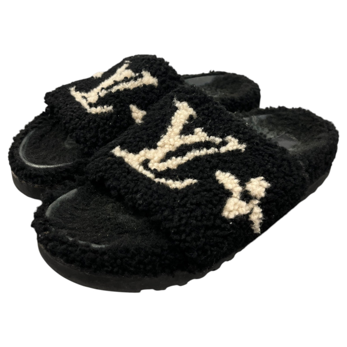 Women's Shearling Paseo Slides Black Size UK 6 / EU 39 - Photo 9