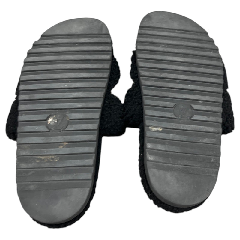 Women's Shearling Paseo Slides Black Size UK 6 / EU 39