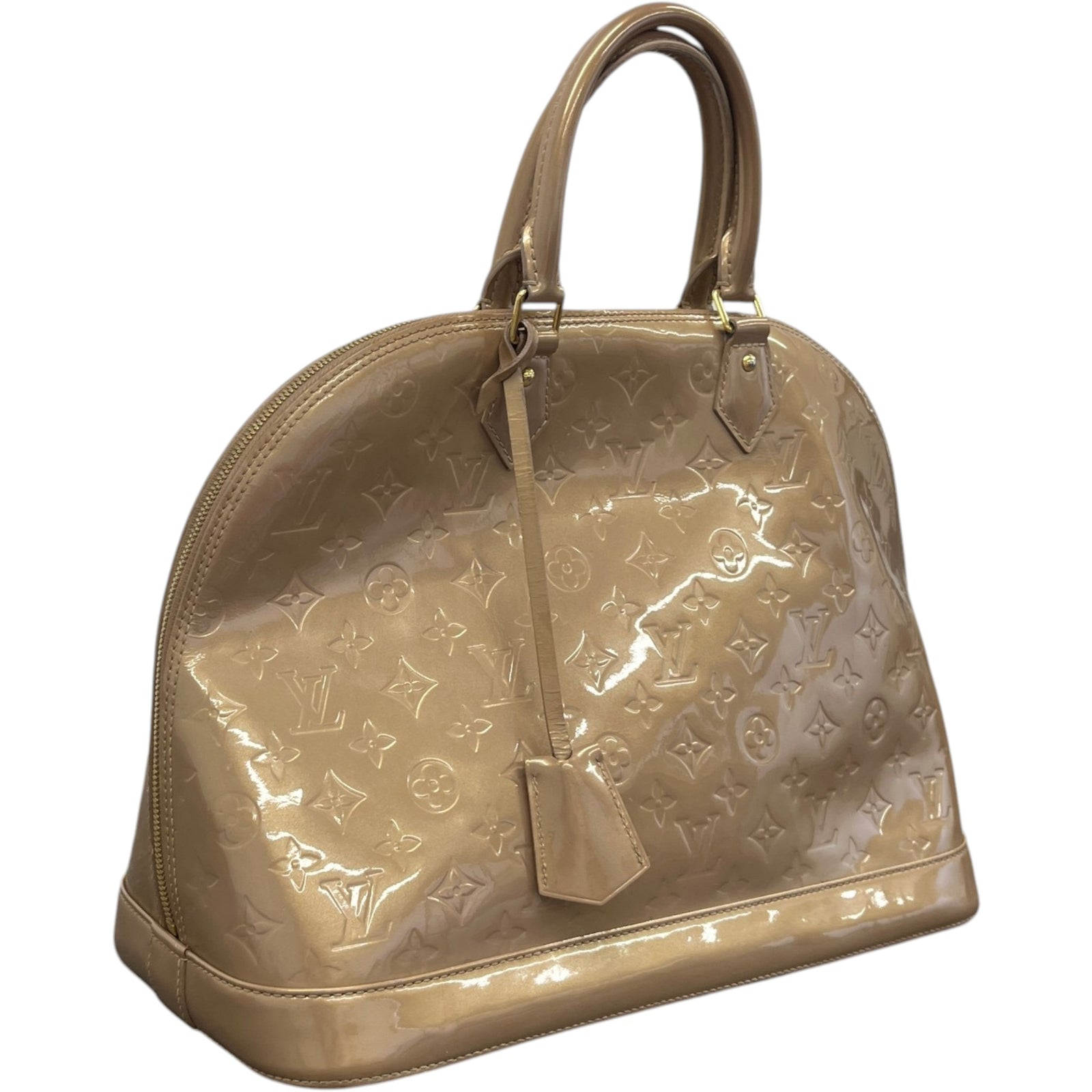 Women's Vernis Leather Alma Gm Bag Gold - Photo 4