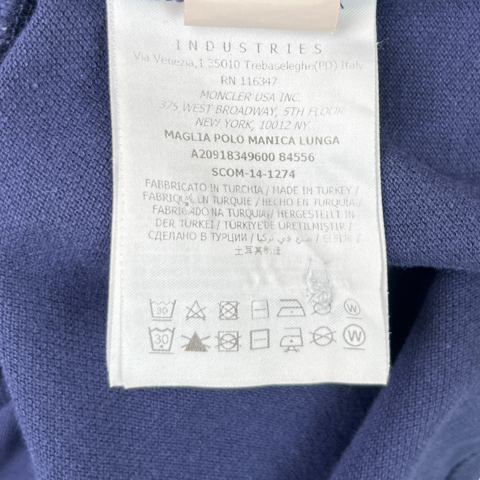 Men's Maglia Polo Shirt Navy Size XL - Photo 6