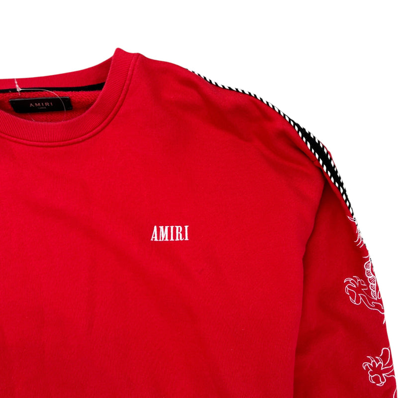 Men's Dragon Outline Sweatshirt Red Size L