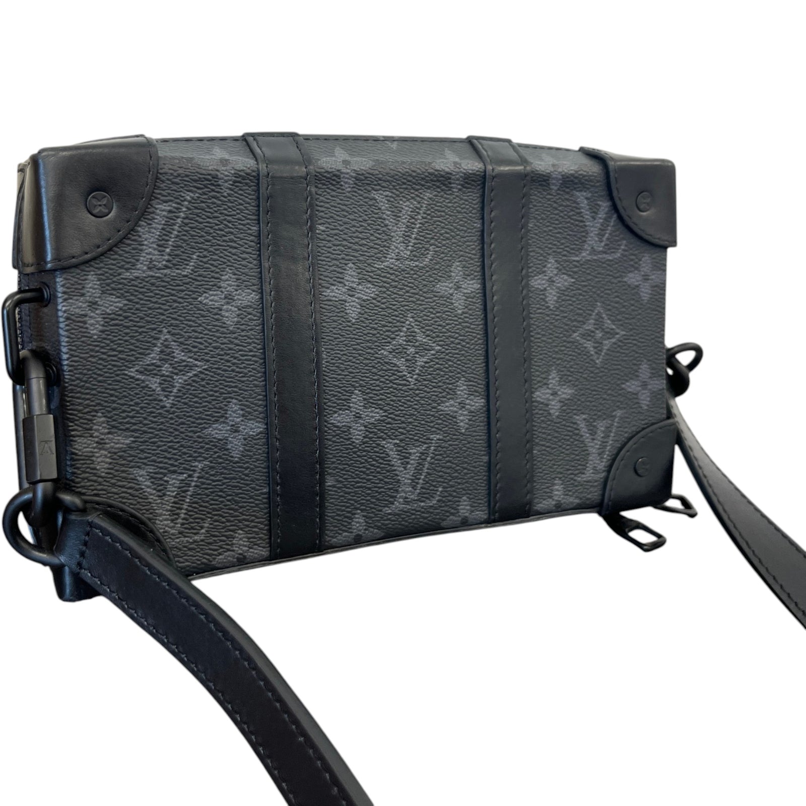 Men's Monogram Eclipse Soft Trunk Wallet Bag Black - Photo 8