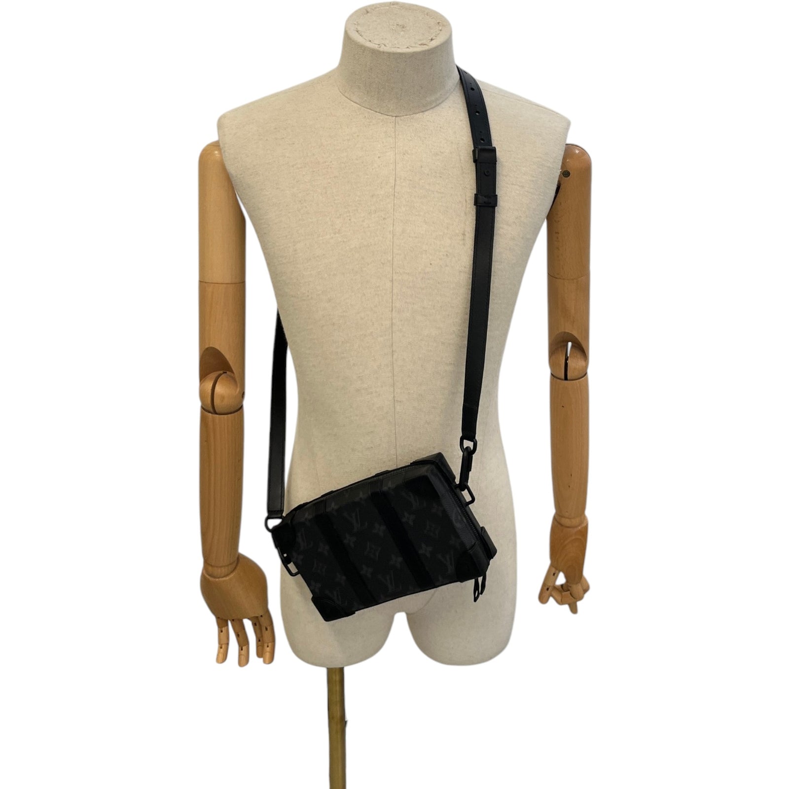 Men's Monogram Eclipse Soft Trunk Wallet Bag Black - Photo 2