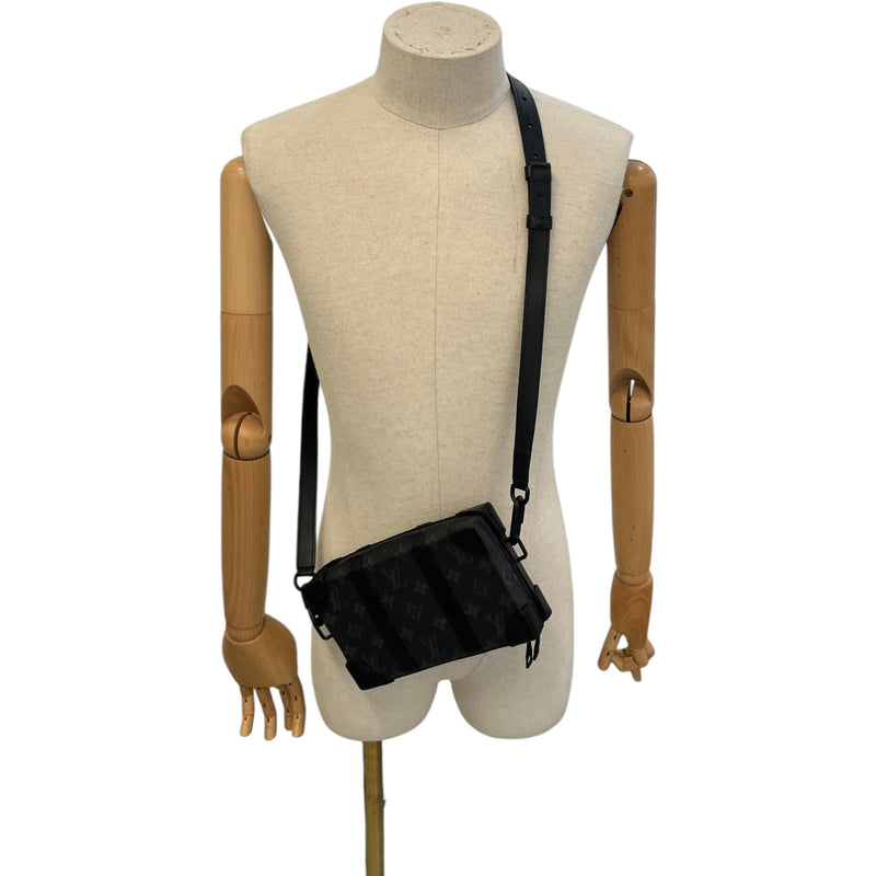Men's Monogram Eclipse Soft Trunk Wallet Bag Black