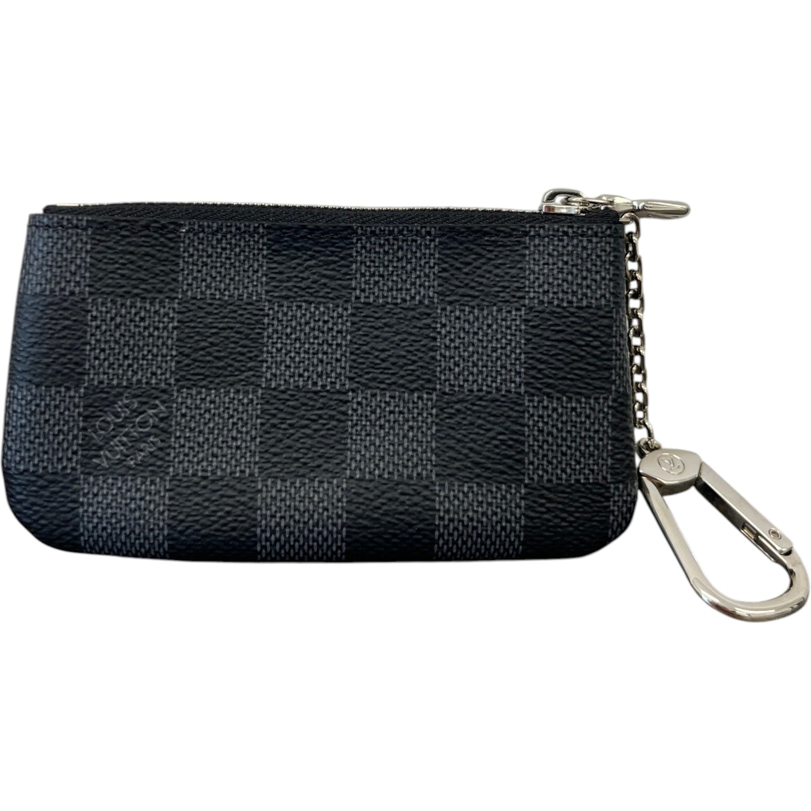 Damier Graphite Key Pouch Keyring Black - Photo 1