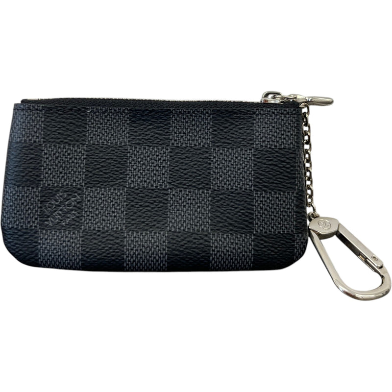 Damier Graphite Key Pouch Keyring Black