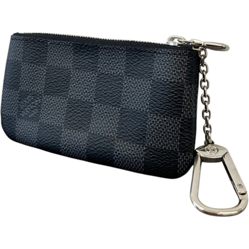 Damier Graphite Key Pouch Keyring Black