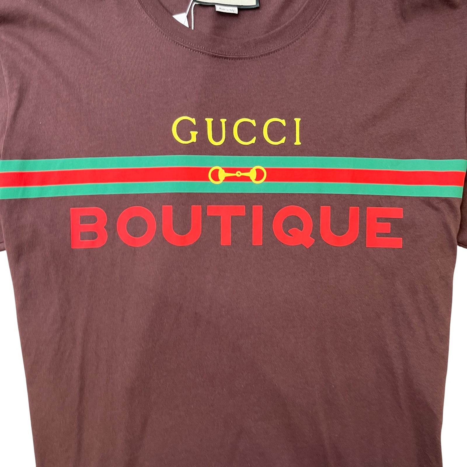 Men's Logo Print T-Shirt Brown Size M - Photo 5