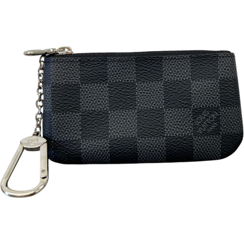Damier Graphite Key Pouch Keyring Black
