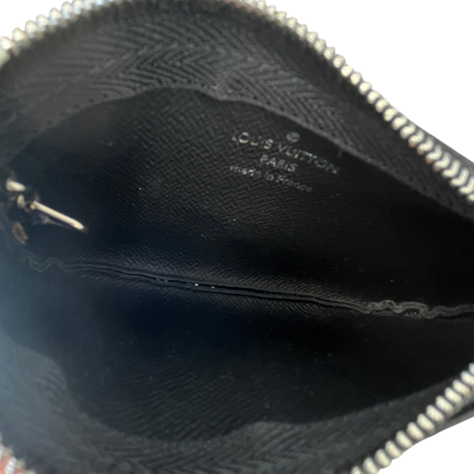 Damier Graphite Key Pouch Keyring Black - Photo 8