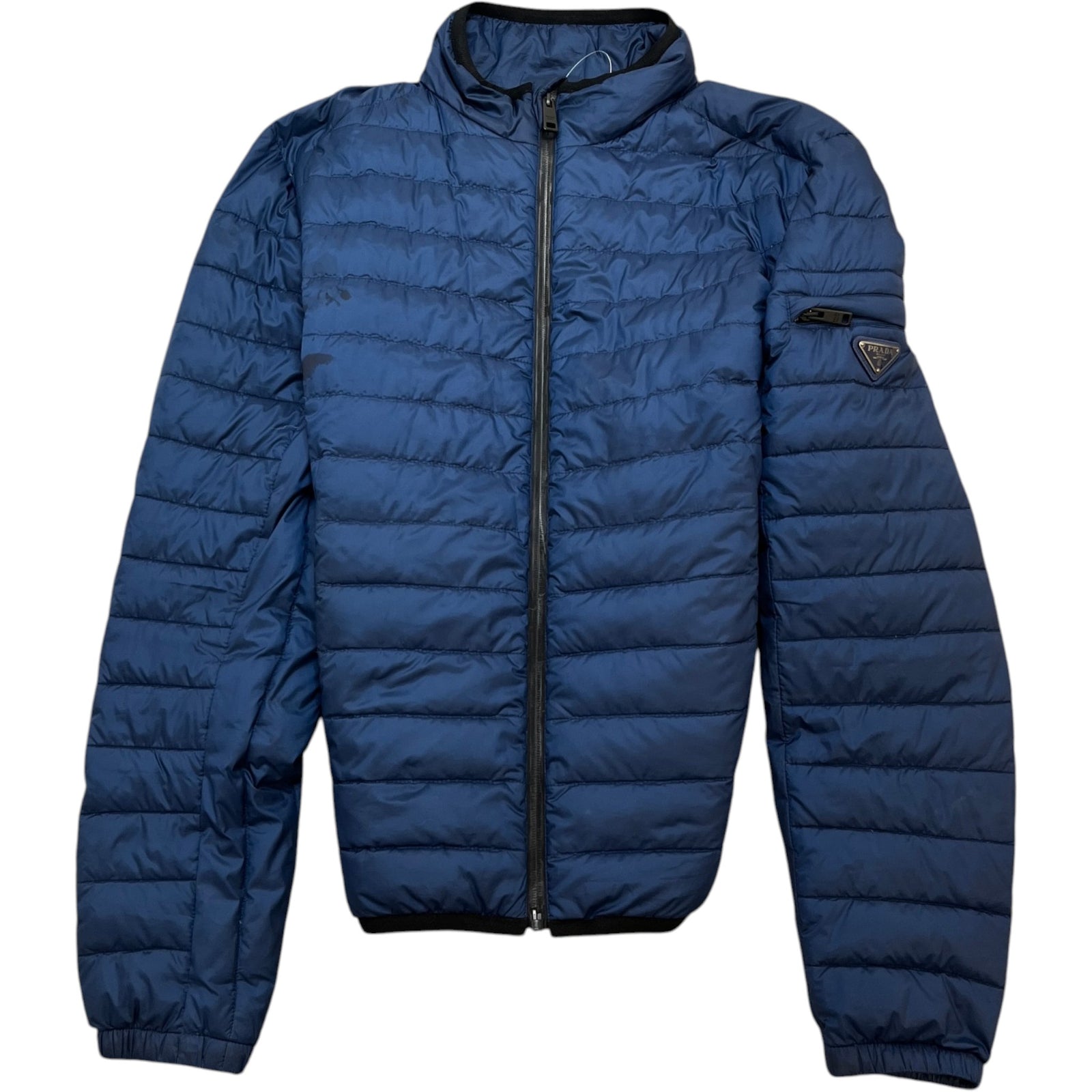 Men's Plaque Logo Down Jacket Navy Size S - Photo 1