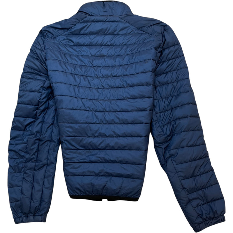 Men's Plaque Logo Down Jacket Navy Size S