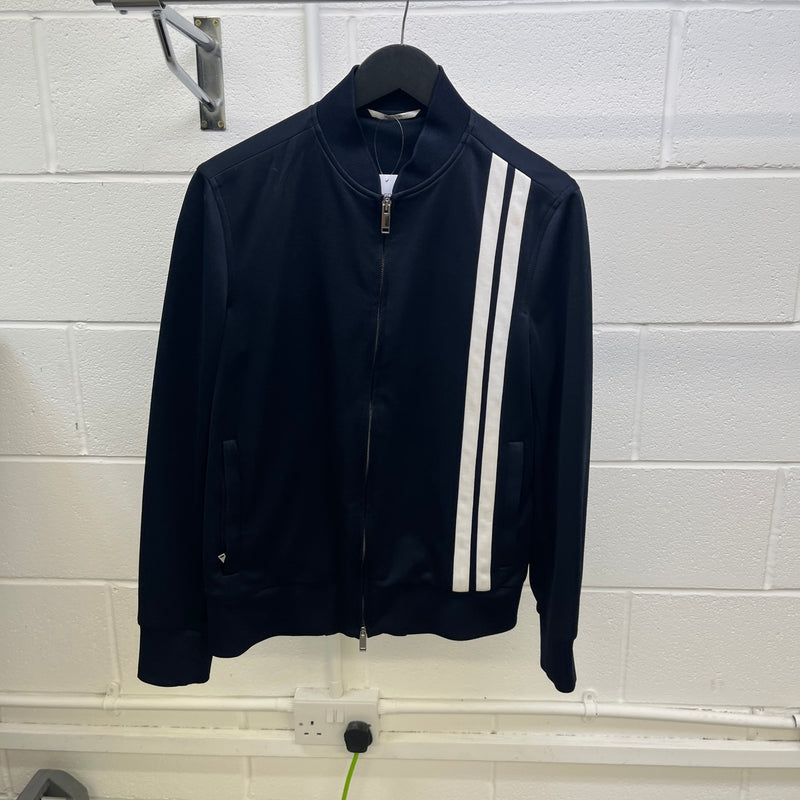 Men's Stripe Logo Track Jacket Navy Size S