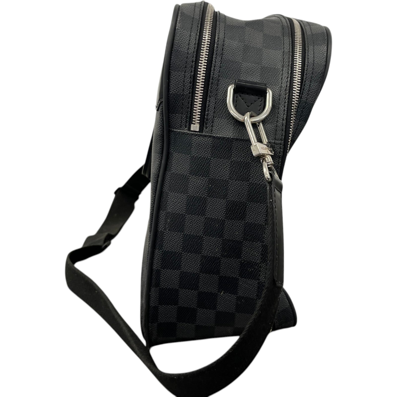 Men's Damier Graphite Overnight 48Hr Bag Black - Photo 7